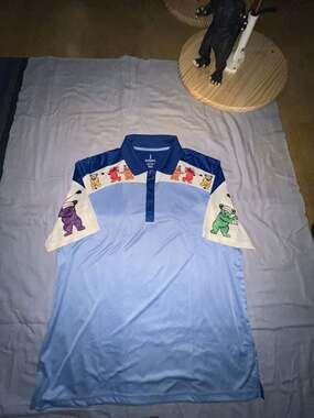 One of a kind Grateful Dead Dancing Bears Golf Performance Polo Shirt